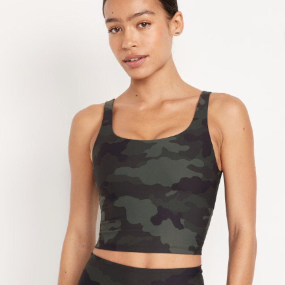 Old Navy Sport Light Support PowerSoft Longline Sports Bra, Sz L